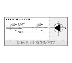 Strojové ihly pre priemyselné šijacie stroje Schmetz 134-35 D 110