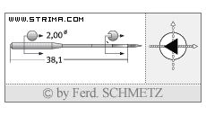 Strojové ihly pre priemyselné šijacie stroje Schmetz 134-35 DH 130