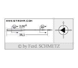 Strojové ihly pre priemyselné šijacie stroje Schmetz 134-35 DH 130