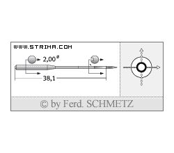 Strojové ihly pre priemyselné šijacie stroje Schmetz 134-35 KK 90