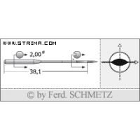 Strojové ihly pre priemyselné šijacie stroje Schmetz 134-35 P 110