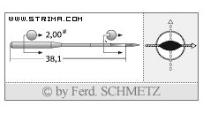 Strojové ihly pre priemyselné šijacie stroje Schmetz 134-35 P 110