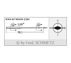 Strojové ihly pre priemyselné šijacie stroje Schmetz 134-35 P 110