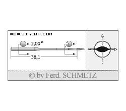 Strojové ihly pre priemyselné šijacie stroje Schmetz 134-35 PCL 130