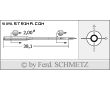 Strojové ihly pre priemyselné šijacie stroje Schmetz 134-35 (R) 80