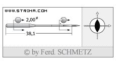 Strojové ihly pre priemyselné šijacie stroje Schmetz 134-35 S 130