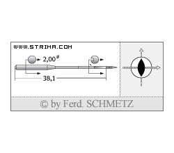 Strojové ihly pre priemyselné šijacie stroje Schmetz 134-35 S 140