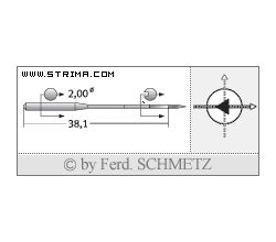 Strojové ihly pre priemyselné šijacie stroje Schmetz 134-35 SD1 100