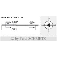 Strojové ihly pre priemyselné šijacie stroje Schmetz 134-35 SD1 140