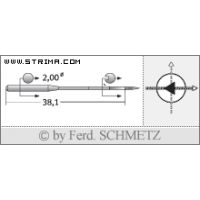 Strojové ihly pre priemyselné šijacie stroje Schmetz 134-35 SD1 SERV 7 100