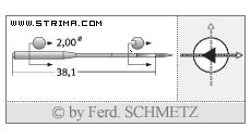 Strojové ihly pre priemyselné šijacie stroje Schmetz 134-35 SD1 SERV 7 120