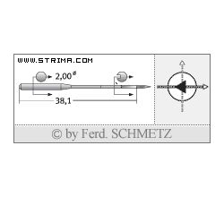 Strojové ihly pre priemyselné šijacie stroje Schmetz 134-35 SD1 SERV 7 130