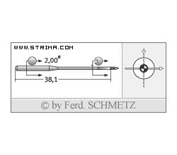 Strojové ihly pre priemyselné šijacie stroje Schmetz 134-35 SES SERV 7 80