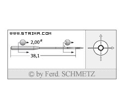 Strojové ihly pre priemyselné šijacie stroje Schmetz 134-35 SPI 80
