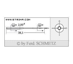 Strojové ihly pre priemyselné šijacie stroje Schmetz 134-35 SPI 100