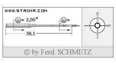 Strojové ihly pre priemyselné šijacie stroje Schmetz 134-35 SPI 120