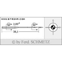 Strojové ihly pre priemyselné šijacie stroje Schmetz 134-35 SUK 80