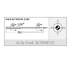 Strojové ihly pre priemyselné šijacie stroje Schmetz 134-35 SUK 130