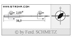 Strojové ihly pre priemyselné šijacie stroje Schmetz 135X16 R TW 140