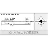 Strojové ihly pre priemyselné šijacie stroje Schmetz 135X17 DH 100