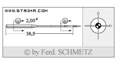 Strojové ihly pre priemyselné šijacie stroje Schmetz 135X17 SES 160