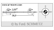 Strojové ihly pre priemyselné šijacie stroje Schmetz 135X17 SUK 140