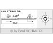 Strojové ihly pre priemyselné šijacie stroje Schmetz 135X5 BLUK. 120