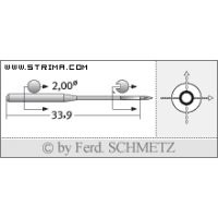 Strojové ihly pre priemyselné šijacie stroje Schmetz 135X5 BLUK. 120