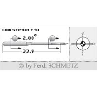 Strojové ihly pre priemyselné šijacie stroje Schmetz 135X5 SES 110