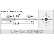 Strojové ihly pre priemyselné šijacie stroje Schmetz 135X5 SES SERV 7 65