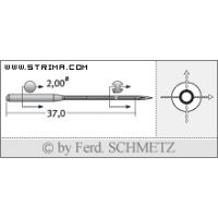 Strojové ihly pre priemyselné šijacie stroje Schmetz 149X7 70