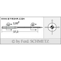 Strojové ihly pre priemyselné šijacie stroje Schmetz 149X7 SES 70