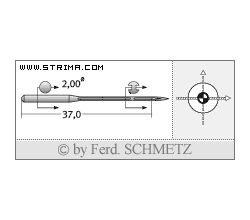 Strojové ihly pre priemyselné šijacie stroje Schmetz 149X7 SES 90
