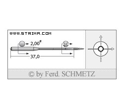 Strojové ihly pre priemyselné šijacie stroje Schmetz 149X7 SPI 80