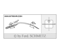 Strojové ihly pre priemyselné šijacie stroje Schmetz 1671 E EO 90