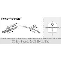 Strojové ihly pre priemyselné šijacie stroje Schmetz 1671 E EO 100