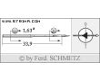 Strojové ihly pre priemyselné šijacie stroje Schmetz 16X231 SD1 SERV 7 90