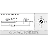 Strojové ihly pre priemyselné šijacie stroje Schmetz 16X231 SUK SERV 7 70