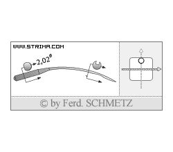 Strojové ihly pre priemyselné šijacie stroje Schmetz 1717 SRUE 70