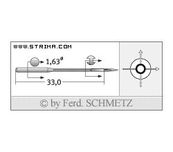 Strojové ihly pre priemyselné šijacie stroje Schmetz 1807 A 110