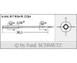 Strojové ihly pre priemyselné šijacie stroje Schmetz 2134-85 90
