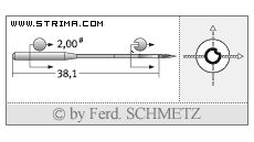 Strojové ihly pre priemyselné šijacie stroje Schmetz 2134-85 CL 130