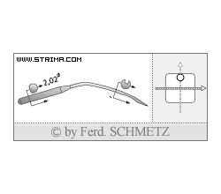 Strojové ihly pre priemyselné šijacie stroje Schmetz 2140 TP 65