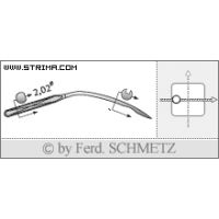 Strojové ihly pre priemyselné šijacie stroje Schmetz 251 LG 80