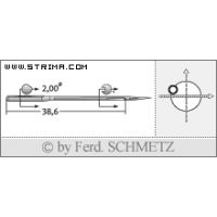Strojové ihly pre priemyselné šijacie stroje Schmetz 3550120