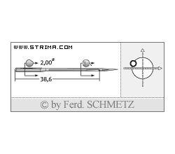Strojové ihly pre priemyselné šijacie stroje Schmetz 3550120