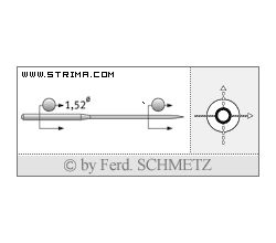 Strojové ihly pre priemyselné šijacie stroje Schmetz 36211 60