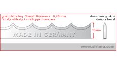 Nôž do pásovej píly 3870x10x0, 45mm concave BS