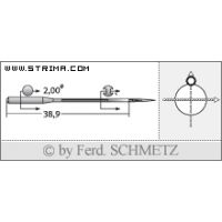 Strojové ihly pre priemyselné šijacie stroje Schmetz 470 KA 120