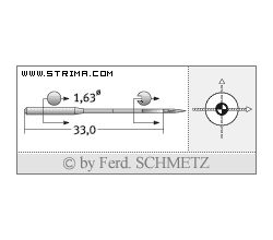 Strojové ihly pre priemyselné šijacie stroje Schmetz 501 SES 100